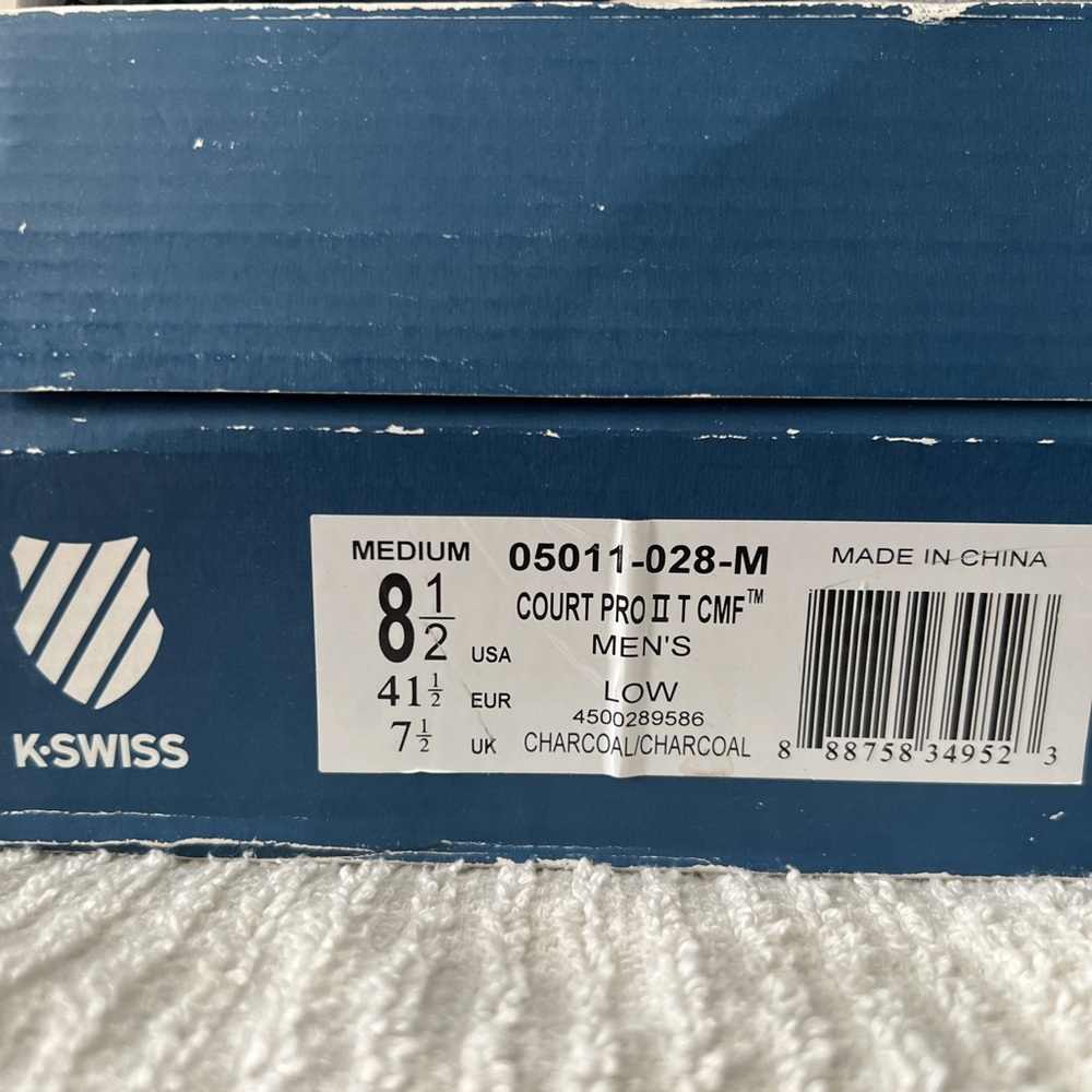 K-Swiss Men's Dark Gray Sneakers - Picture 2 of 5